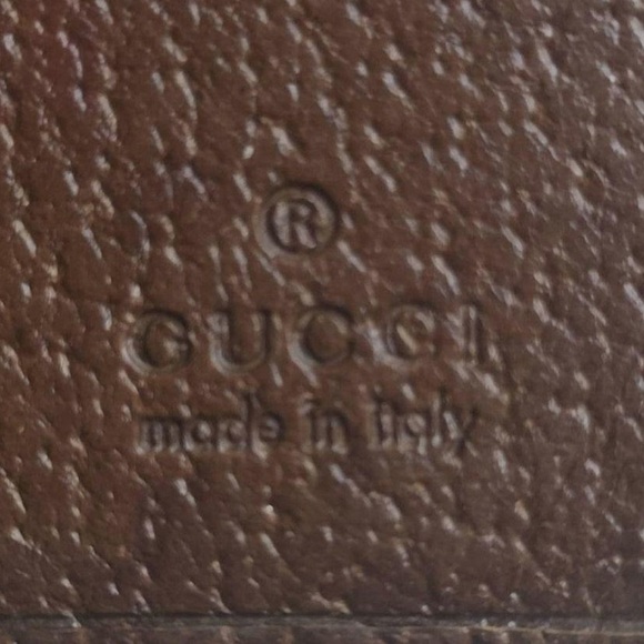 GUCCI Leather Long Continental Wallet, GG Canvas Bambo Interlocking Turnlock EUC - Picture 15 of 15